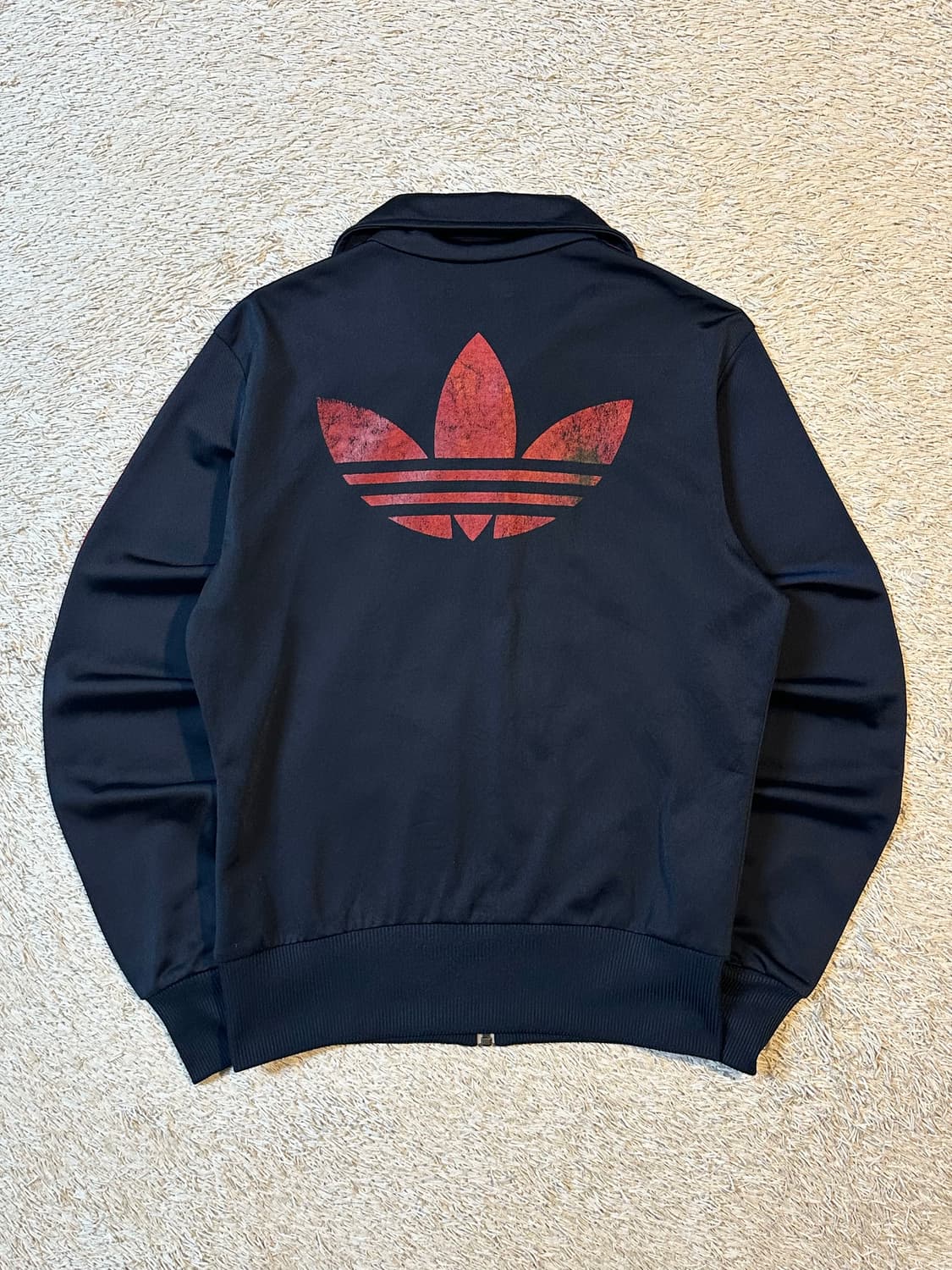 아디다스 ADIDAS 파이어버드 빅로고 트랙탑 져지 검빨 상품이미지3