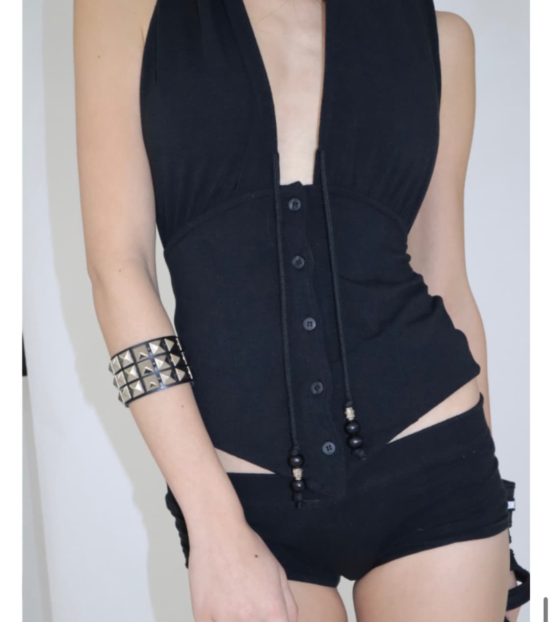 Bnfrom 비즈 드레이프 후드 탑 상품이미지3