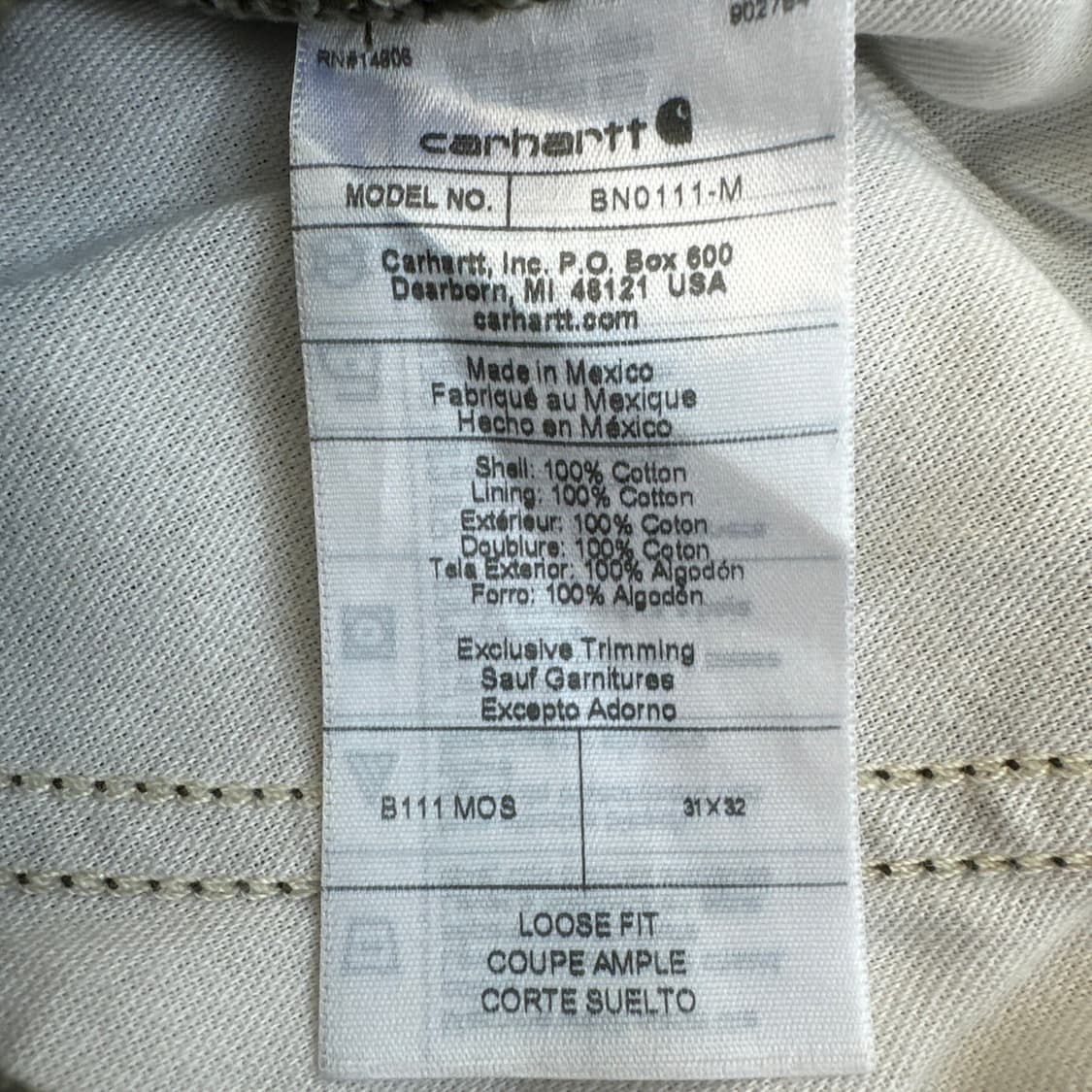 [31x32] 칼하트 B111 모스 그린 상품이미지9