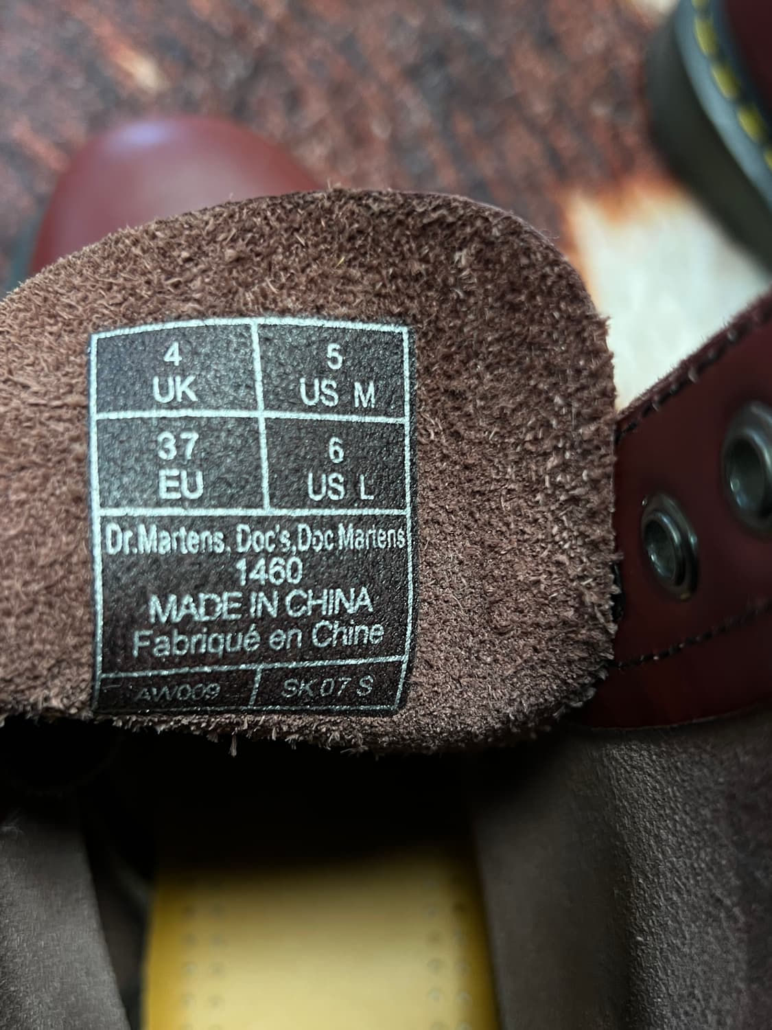[230] 닥터마틴 1460 체리레드 스무스 레더 UK4 상품이미지6