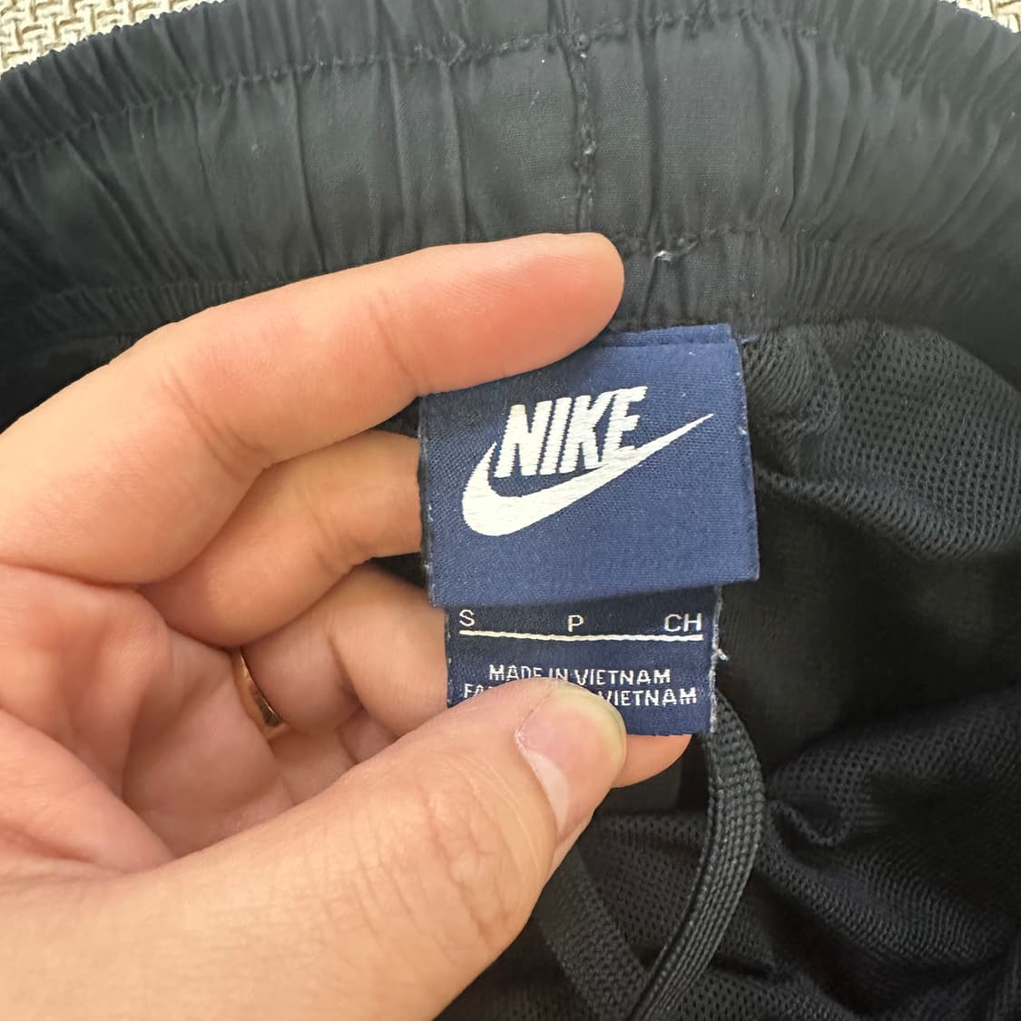 S 나이키 블랙 나일론 트랙 팬츠 0421D 상품이미지2