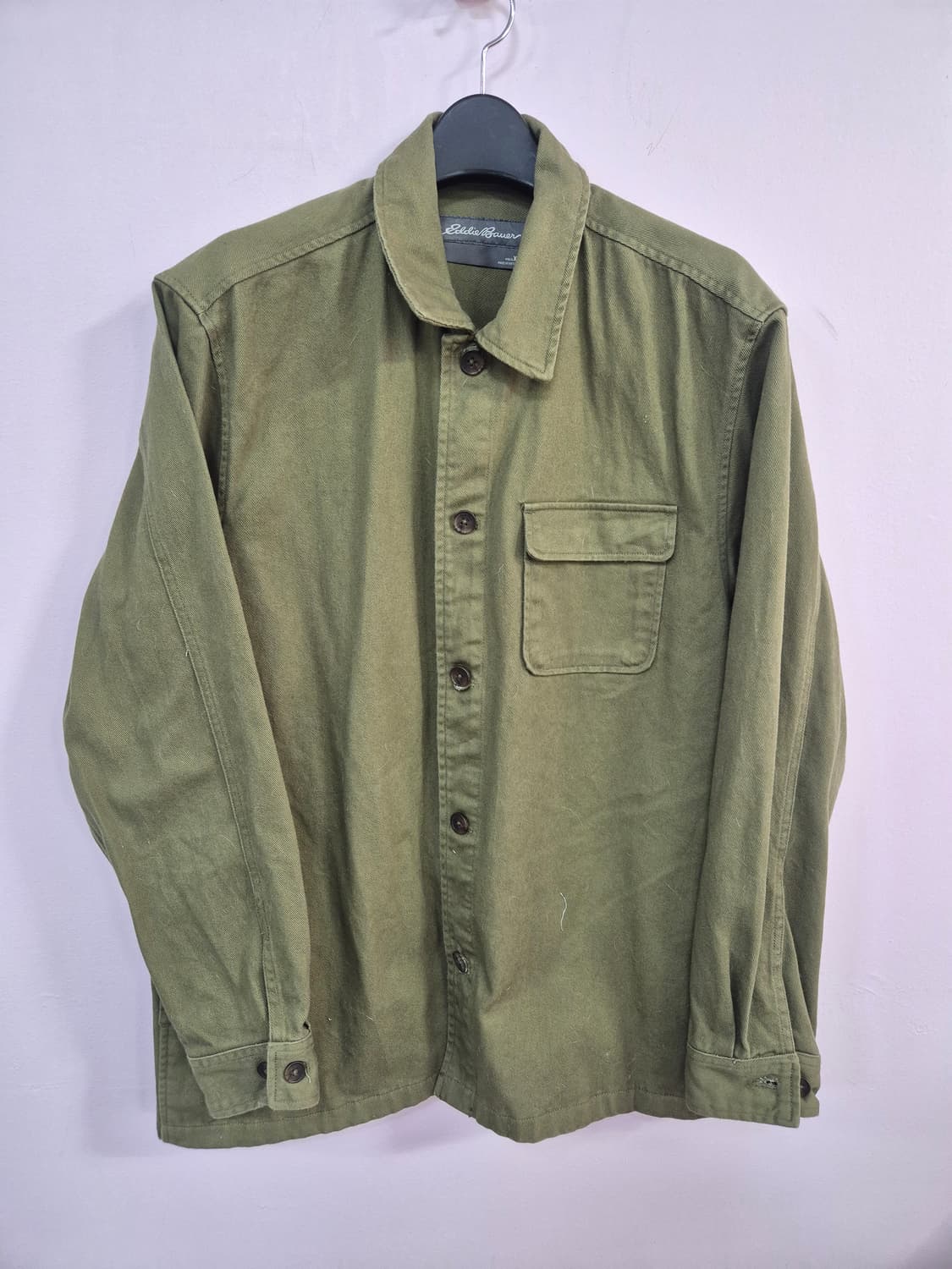 에디바우어 그린 셔츠 자켓 상품이미지2