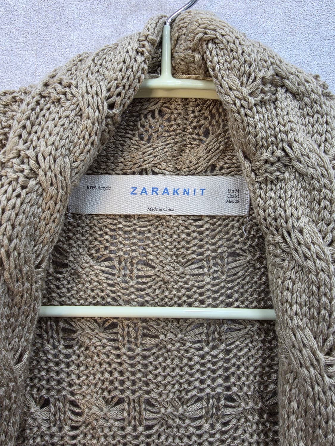 ZARA KNIT 케이블 롱 니트 베스트 가디건 상품이미지3