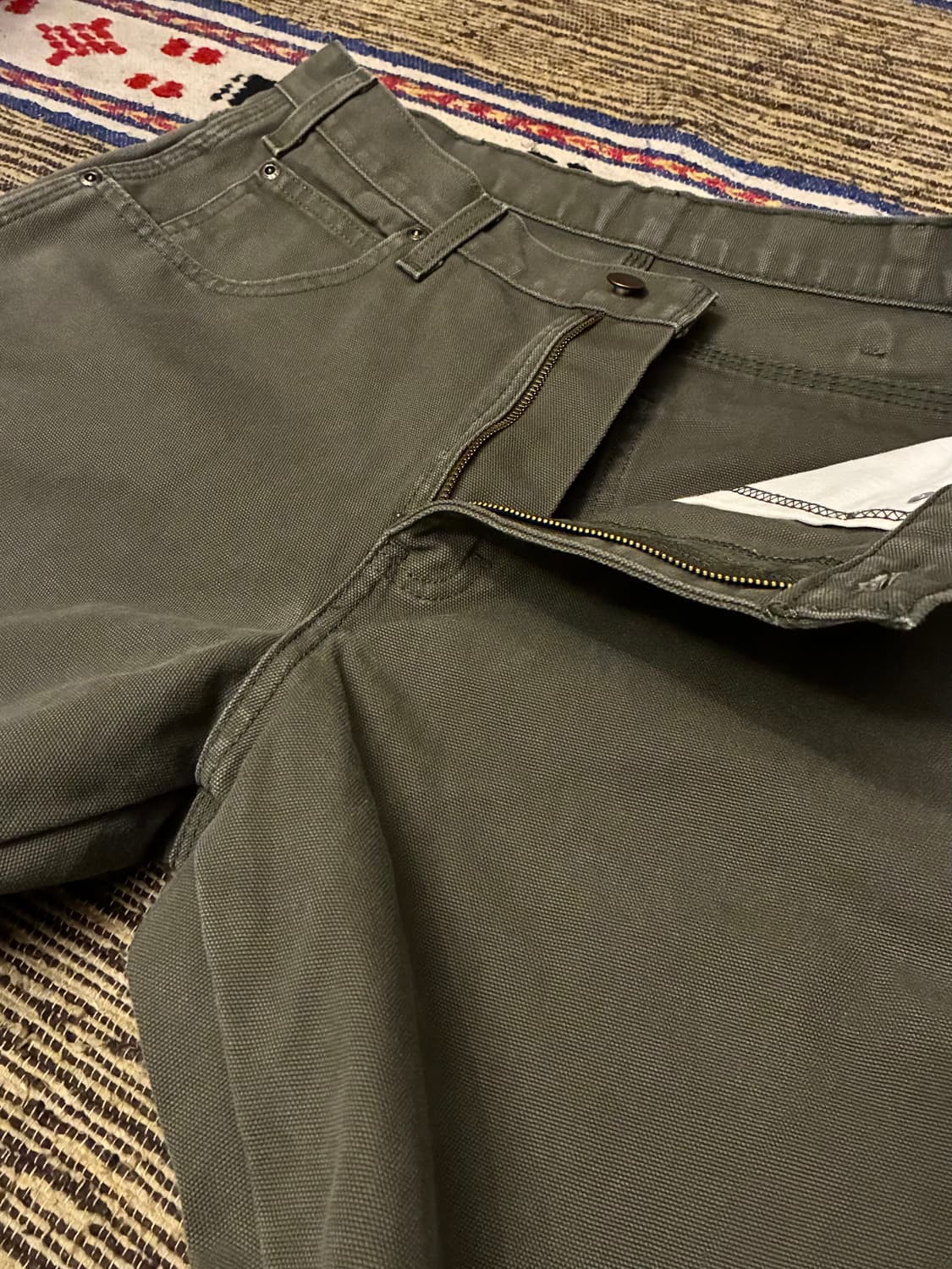 (31~32)디키즈 덕 캔버스 싱글니 카펜터 워크팬츠 카키 상품이미지4