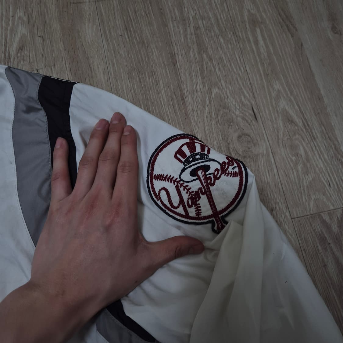 MLB 뉴욕양키스 로고 와펜 바람막이 코치자켓 L(100) 상품이미지4