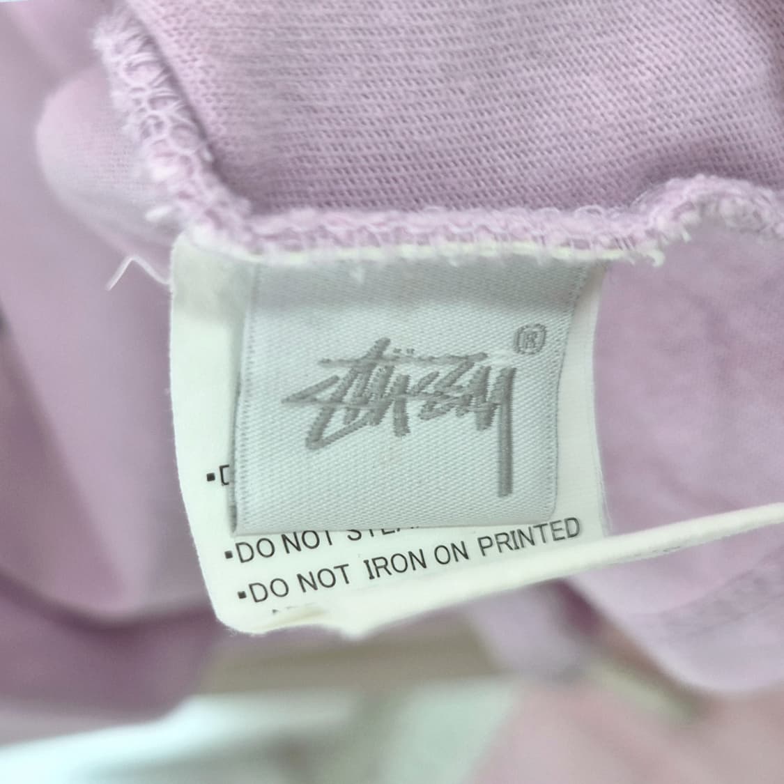스투시 월드 투어 반팔 티셔츠 라벤더 핑크 회핑 M 사이즈 상품이미지4