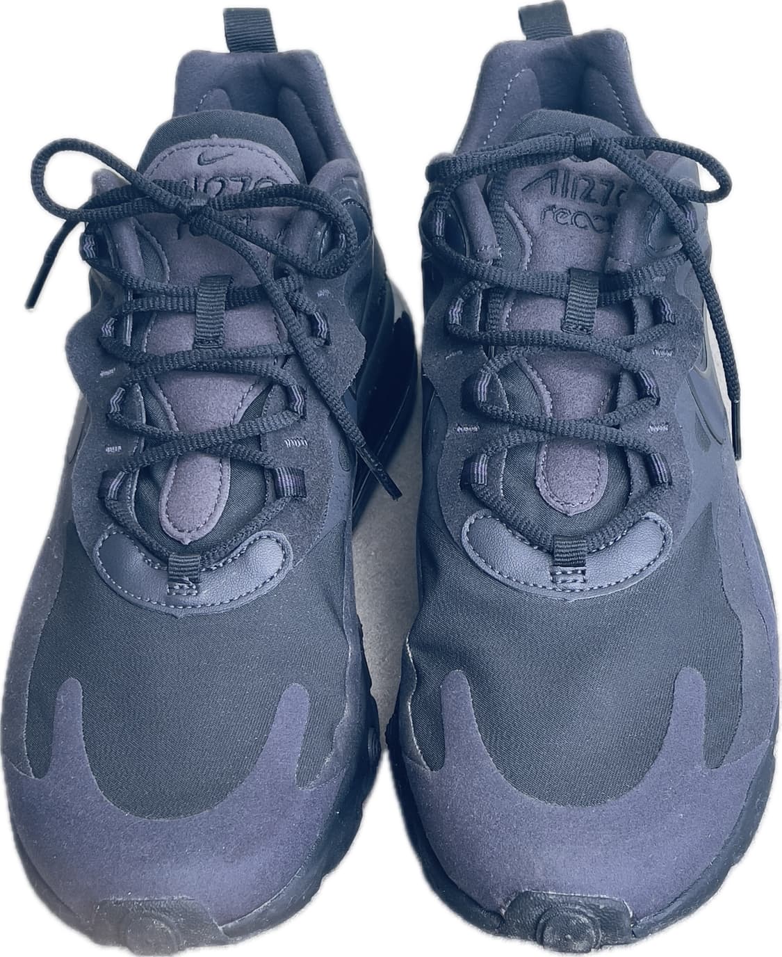 [실착 1회] 나이키 에어맥스 270 리액트 트리플블랙 280mm 풀박스 상품이미지4