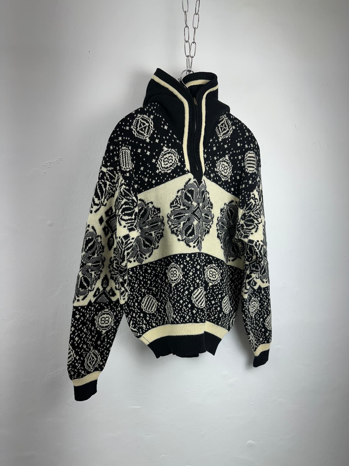 Monsieur Nicole high neck zip up jacquar 상품이미지3