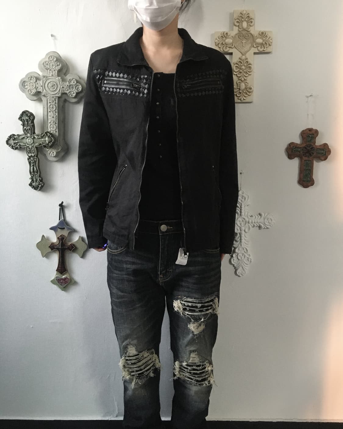 Point high neck jacket 상품이미지5