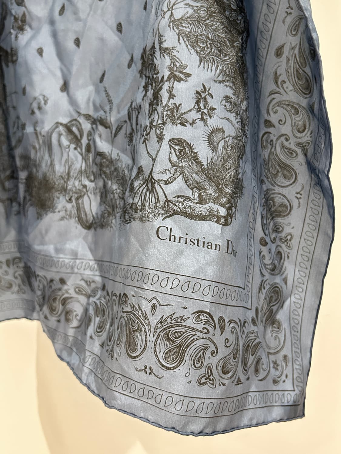 Dior 100% Soie Silk Bandana Scarf 상품이미지5