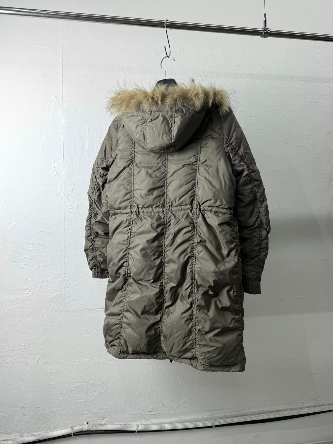 JPN 셔링 후드 퍼 파카 상품이미지4