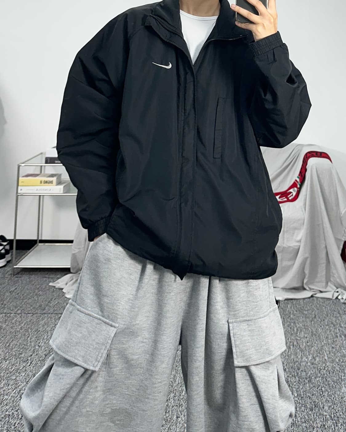 나이키 00s 스우시 블랙 바람막이 상품이미지3