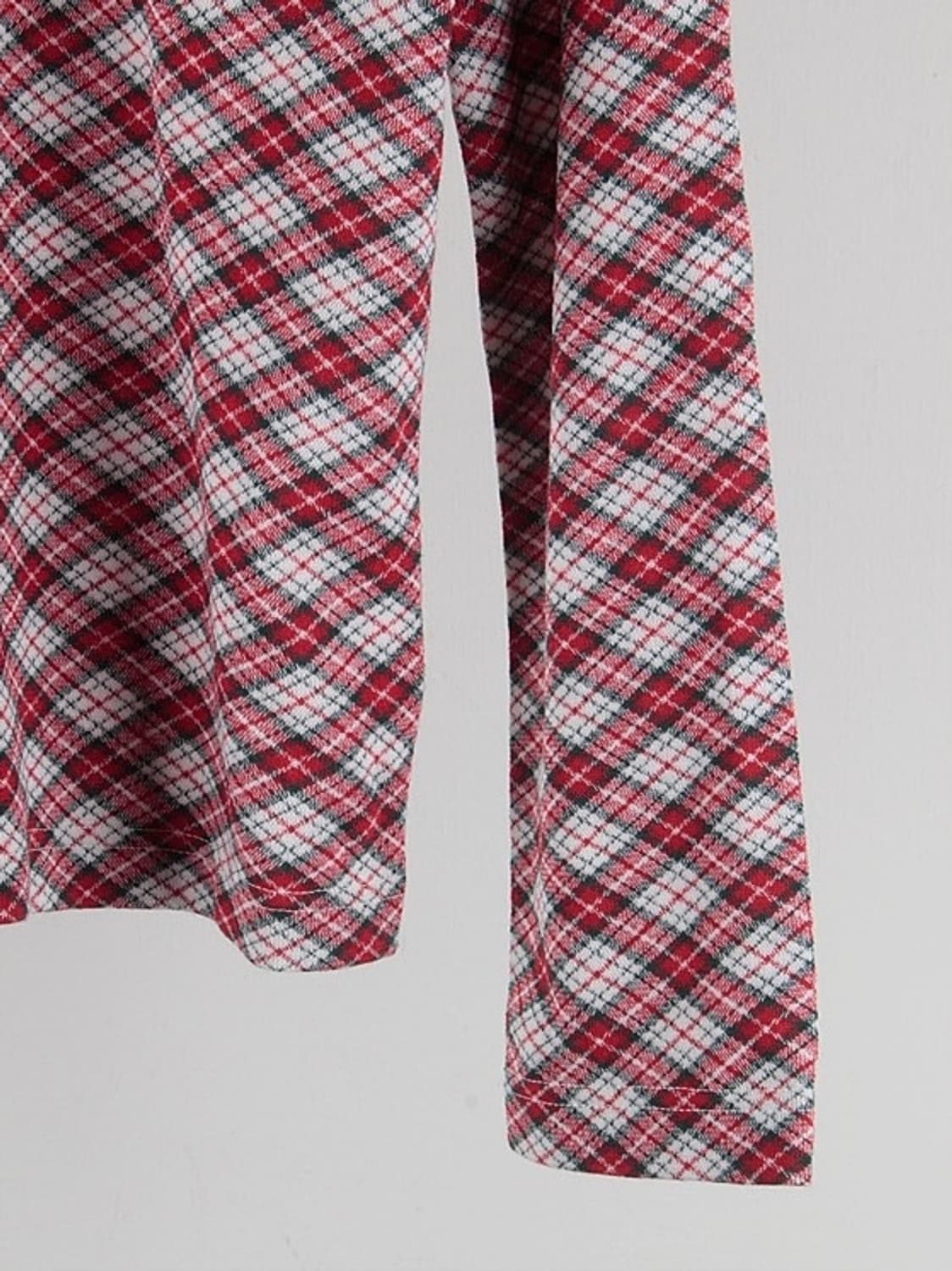 05 꼼데가르송 체크 슬림 티셔츠 상품이미지3