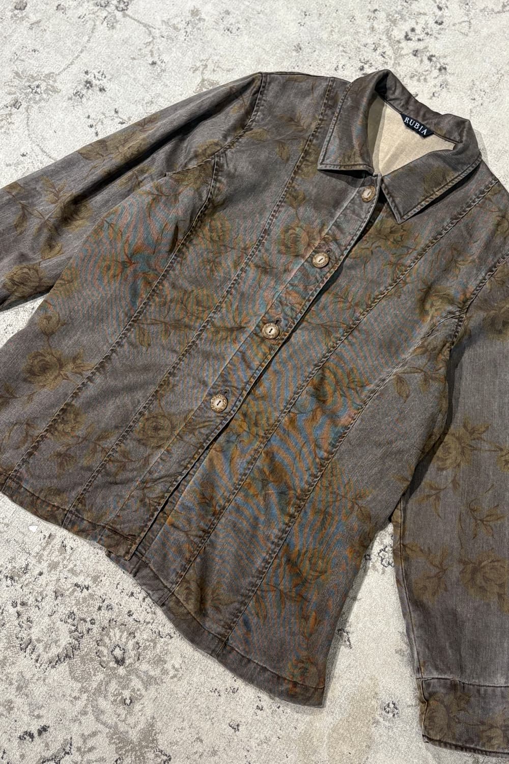 Ethnic Pattern Button-Up Shirt Jacket 상품이미지7