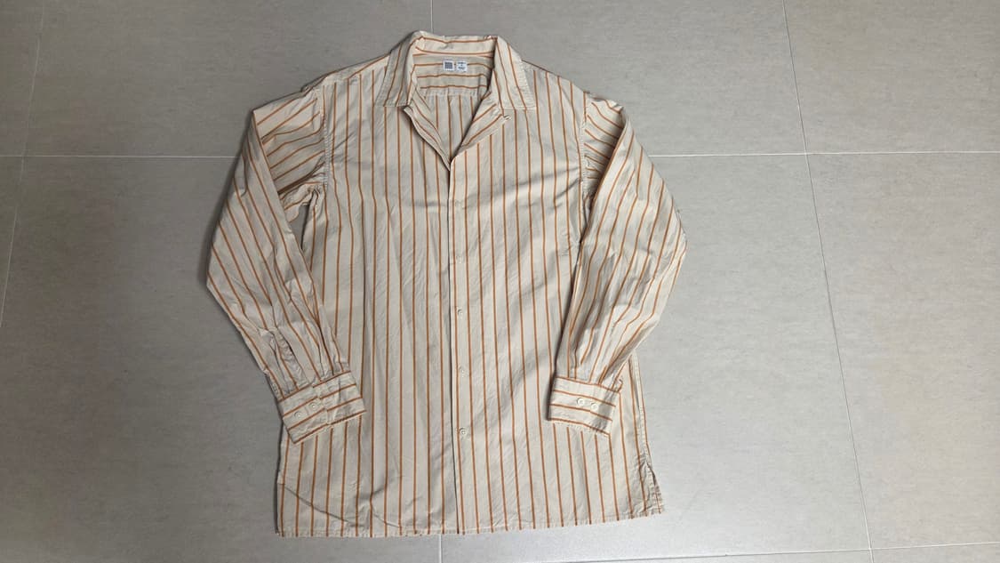 유니클로 U 오픈 칼라  스트라이프 셔츠 상품이미지2