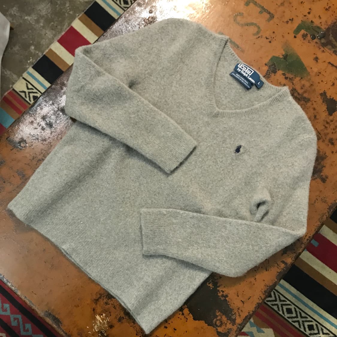 폴로랄프로렌 그레이 브이넥 울 니트 여성 33 키즈 상품이미지2