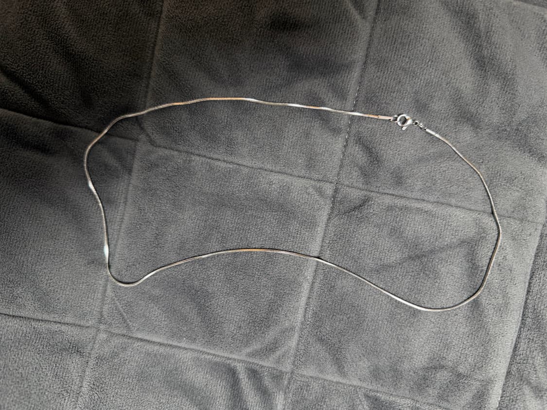 1mm 실버스네이크 체인목걸이 50cm 새상품 상품이미지4