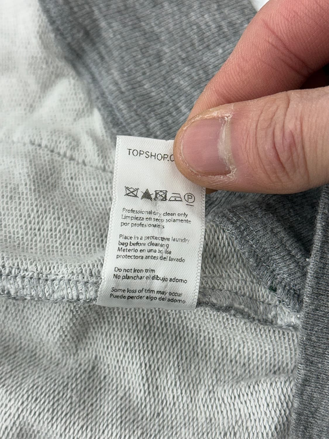 크리스토퍼 케인 x 탑샵 그레이 헤더 스터드 써클 후디 집업 상품이미지9