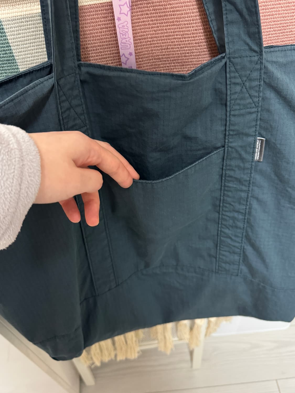 999휴머니티 Av Big Tote Bag - Navy 상품이미지9