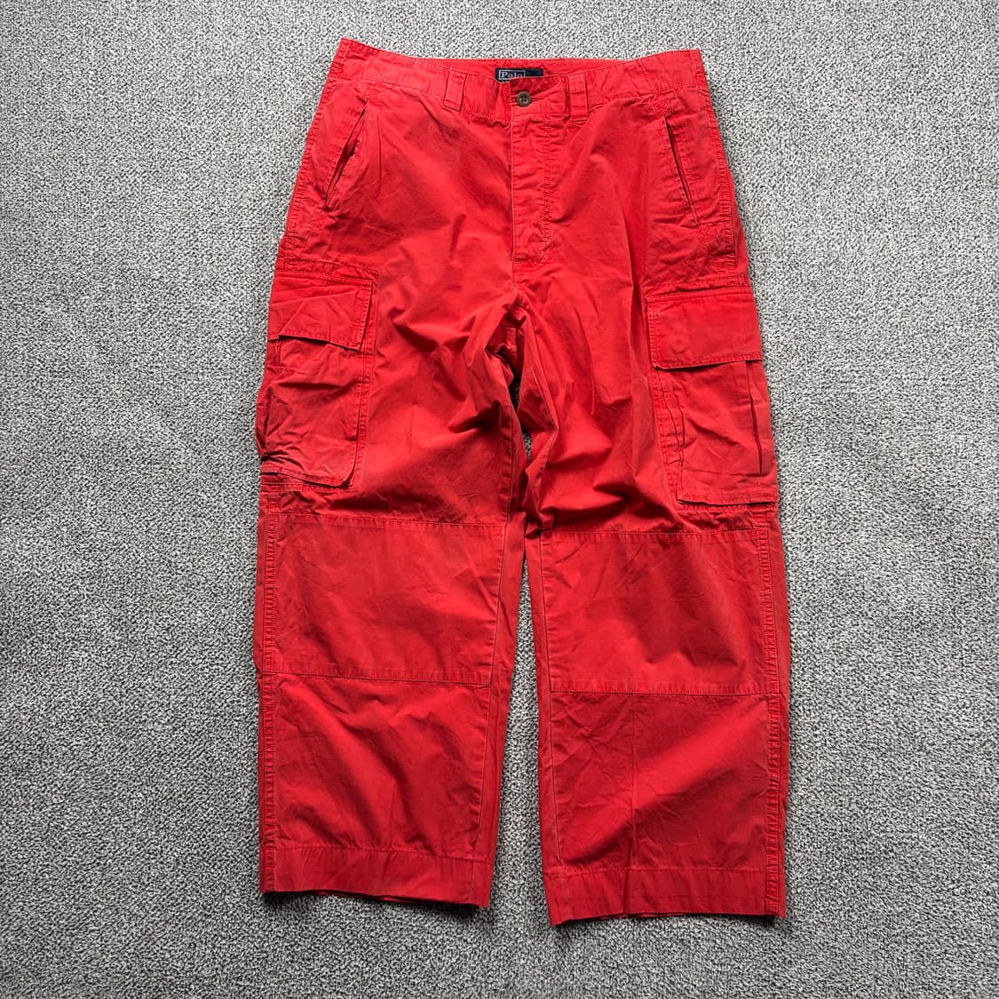 폴로 랄프로렌 00s 더블니 레드 카고 팬츠 상품이미지4