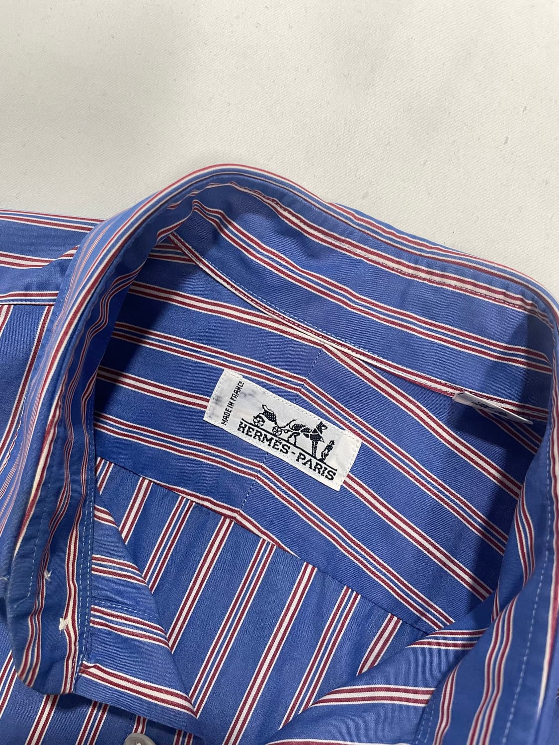90‘s 에르메스 스트라이프 셔츠 상품이미지6
