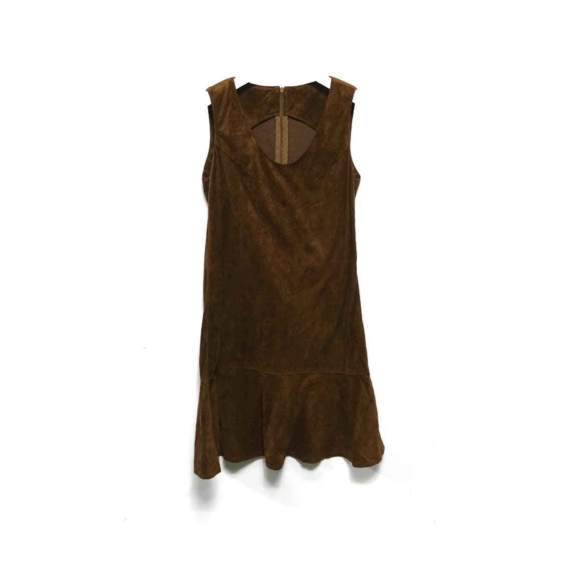 VINTAGE SUEDE  빈티지 브라운 스웨이드 슬리브리스 원피스  상품이미지4