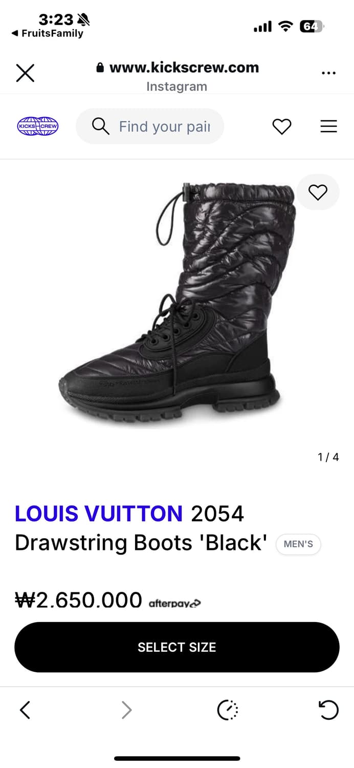 루이비통 2054 drawstring boots black 상품이미지5