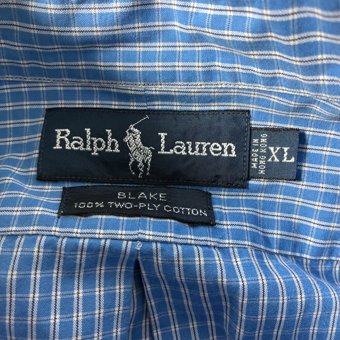 Polo  폴로 랄프로렌 자수 코튼 블루 체크 셔츠  상품이미지4