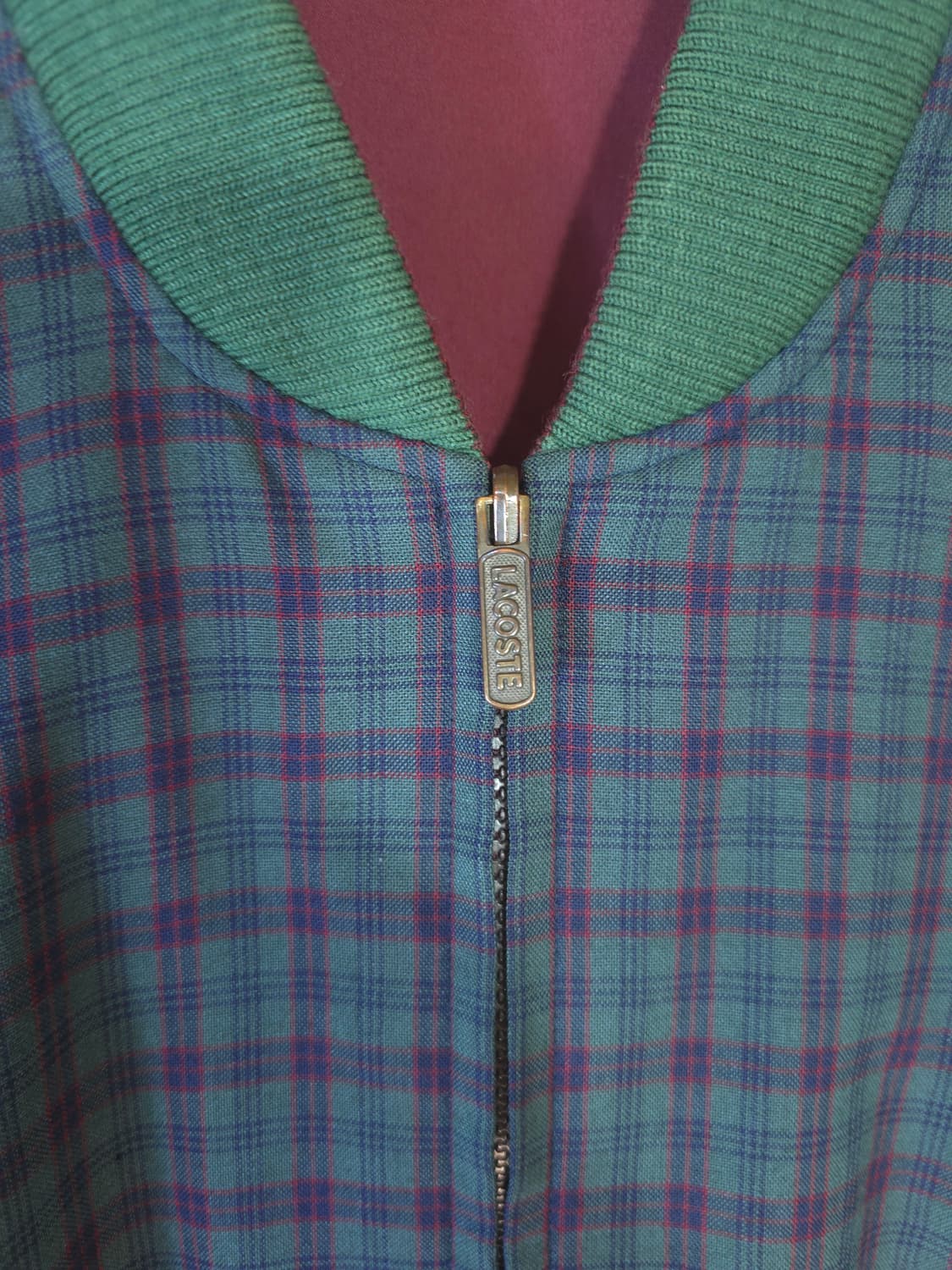 [LACOSTE ] 리버시블 블루종 자켓 (체크/버건디) 상품이미지7