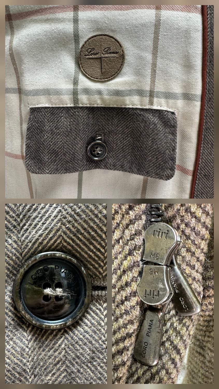 로로피아나 헤링본 싱글 브레스티드 코트 50(100~105) 판매 상품이미지8