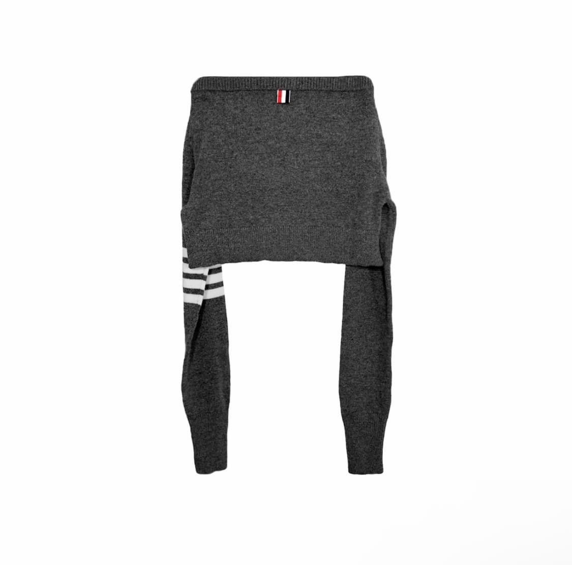 톰브라운 사선 완장 울 니트 스웨터 숄더백 크로스백 그레이 상품이미지4