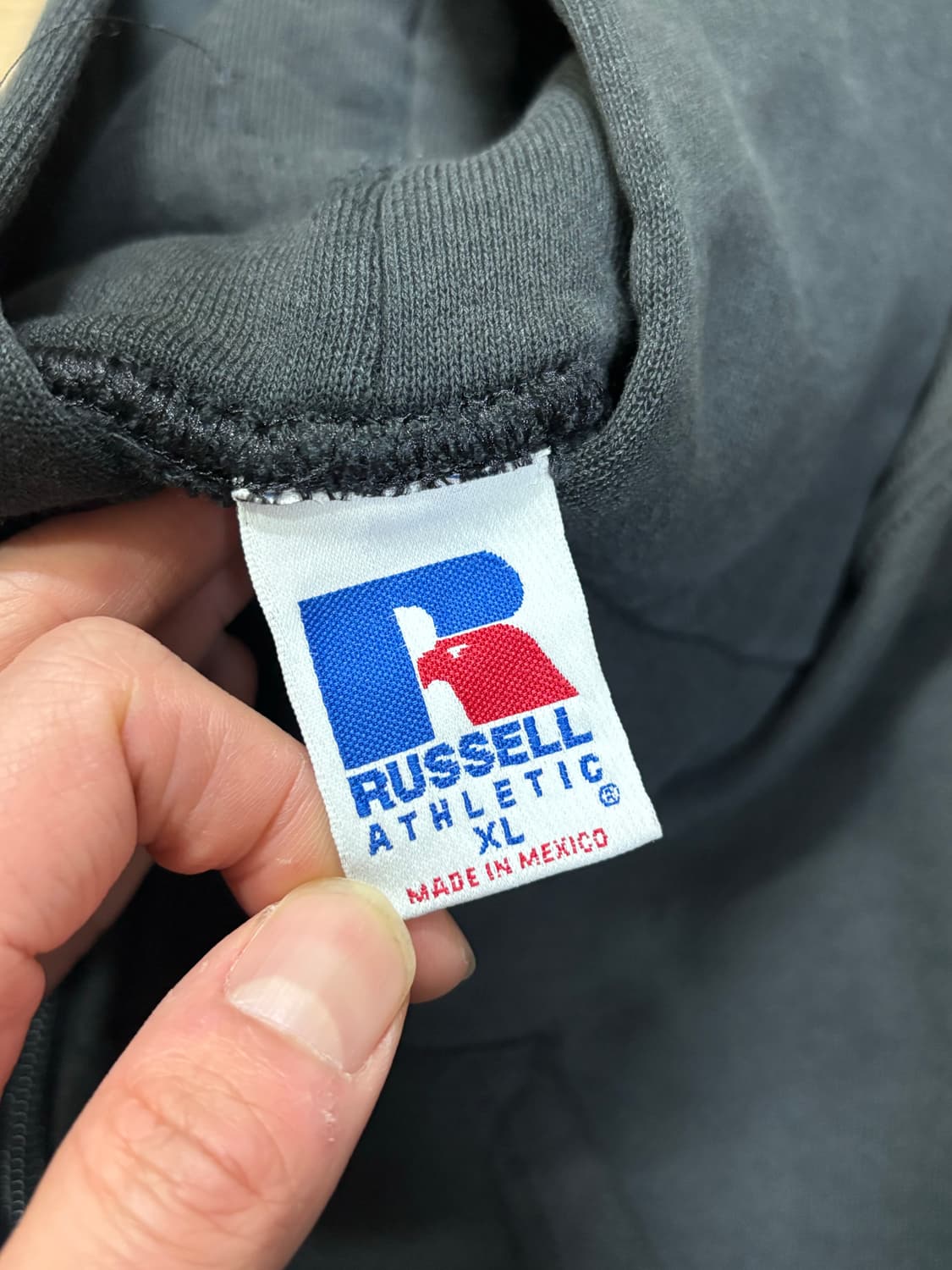 90s 빈티지 러셀 후드집업 블랙 faded 상품이미지6
