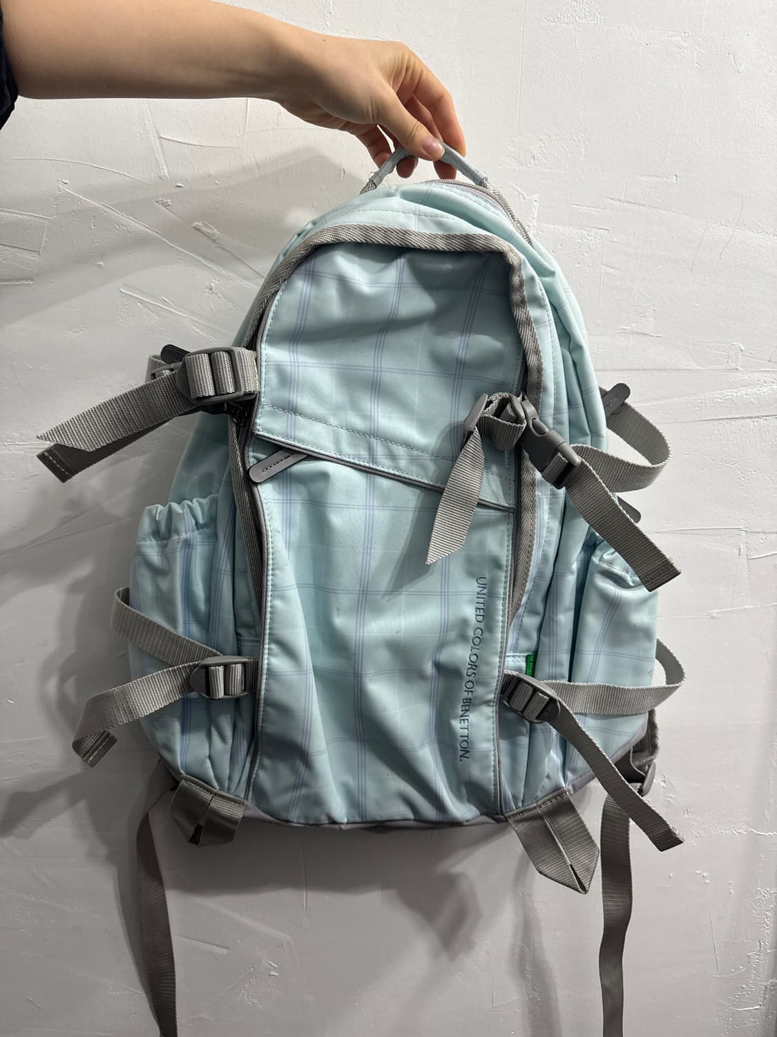 benetton check backpack 상품이미지1