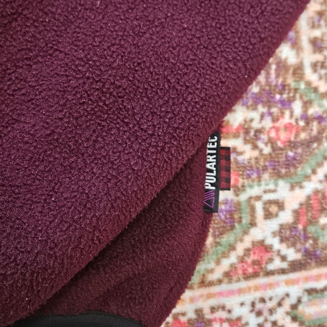 90s 울리치 플리스 신칠라 스냅티 버건디 상품이미지2