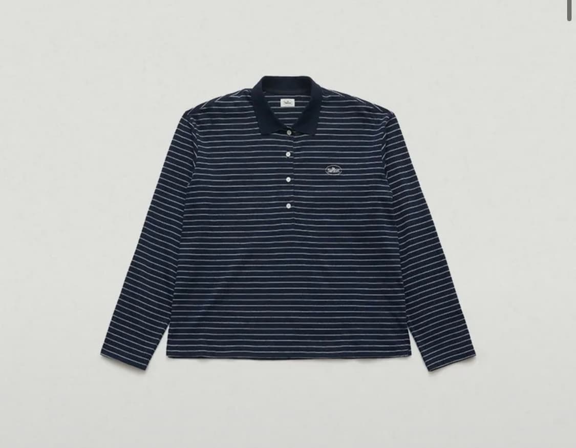 더바넷 Delphine Stripe Pique Shirt_Navy 구해요 상품이미지1
