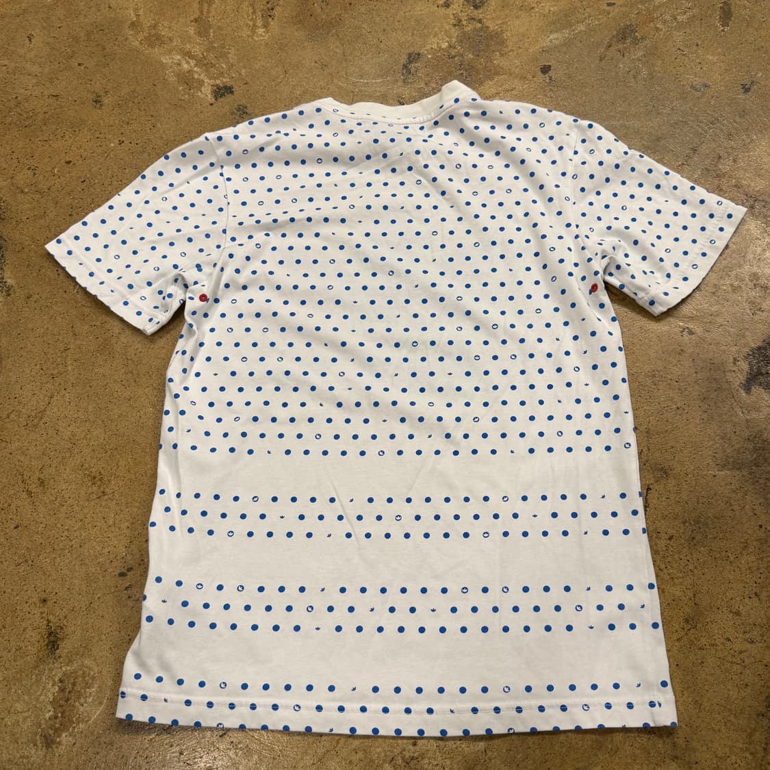 아디다스 흰파 화이트 도트 빅 파이어버드 로고 반팔 티 상품이미지4