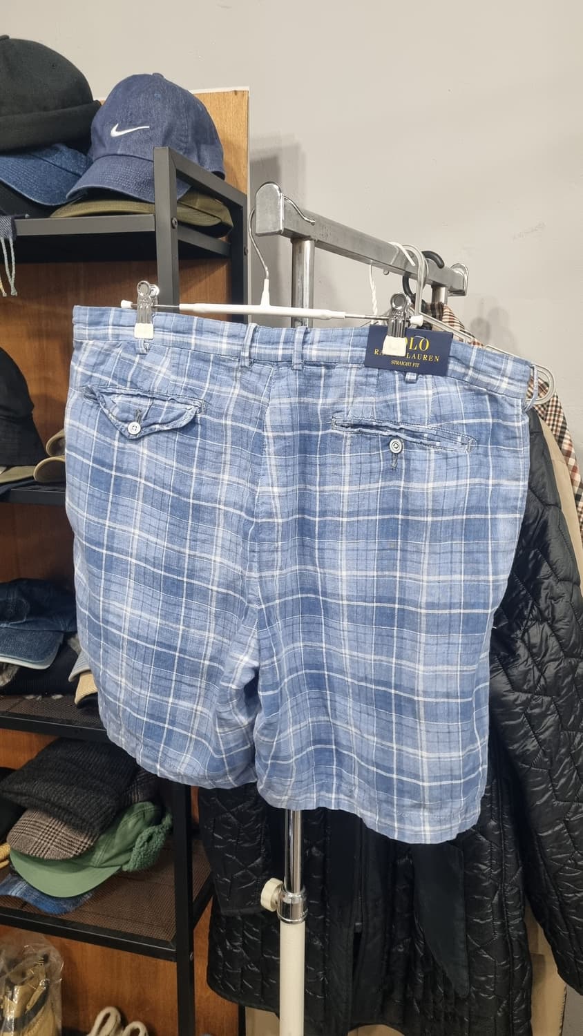 Polo Ralph Lauren 빈티지 체크 리넨반바지 36size 상품이미지2