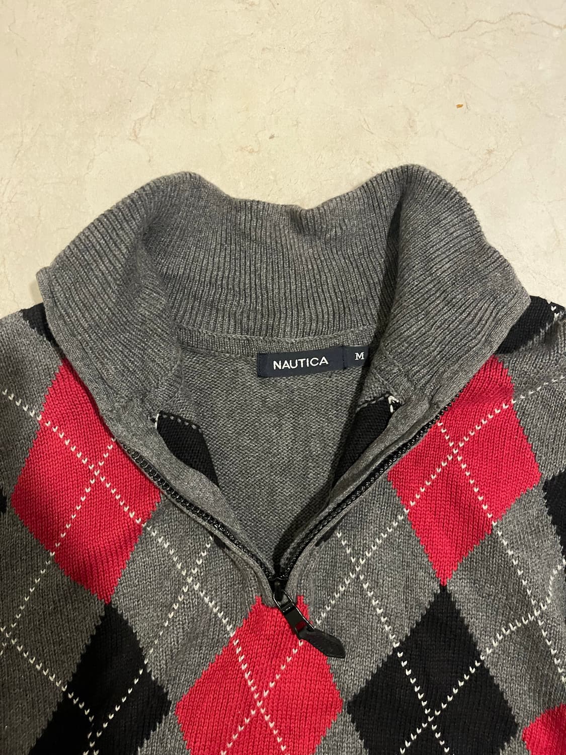 Nautica japan 노티카 재팬 아가일 패턴 집업 L 상품이미지3