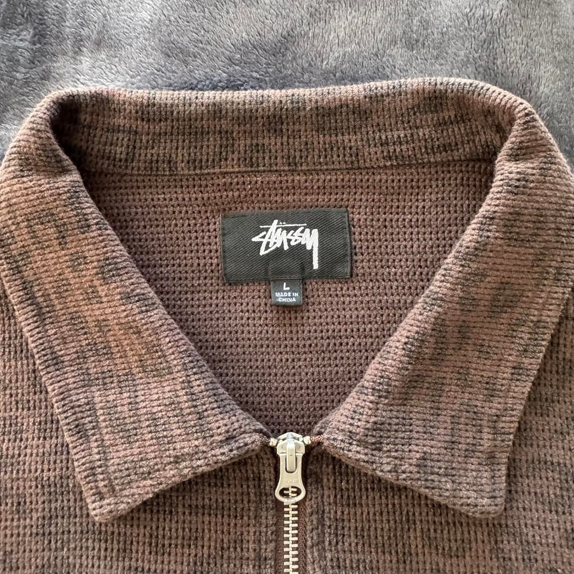 스투시 레오파드 메쉬 집업 자켓 브라운 상품이미지2