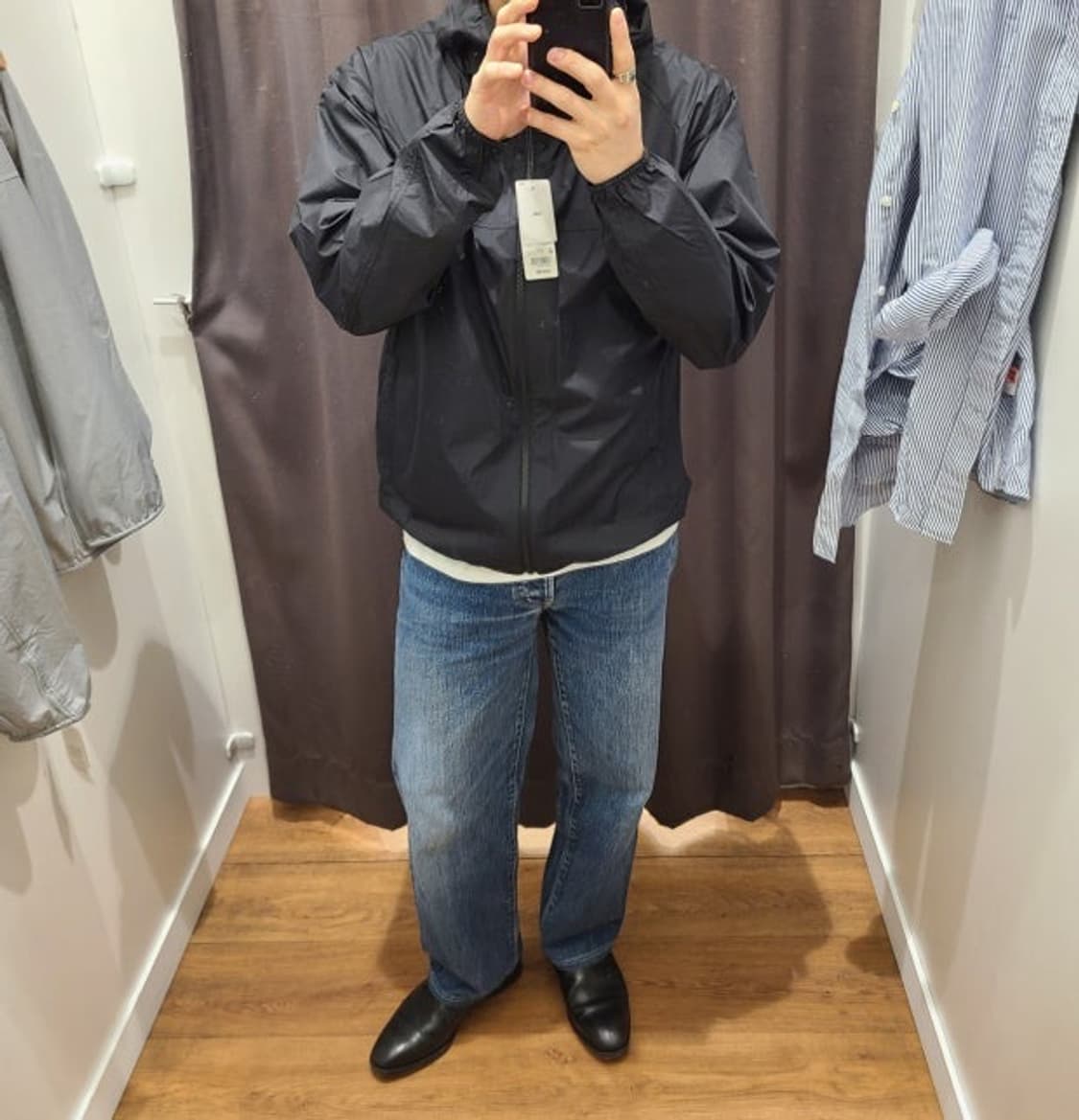 [XL] 유니클로 포켓터블UV 프로텍션 파카 블랙 바람막이 새상품 상품이미지2