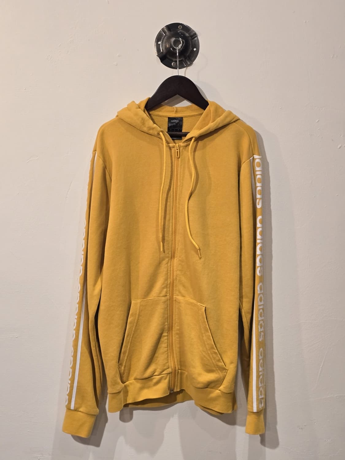 Adidas Mustard Yellow Full Zip Hoodie 상품이미지1