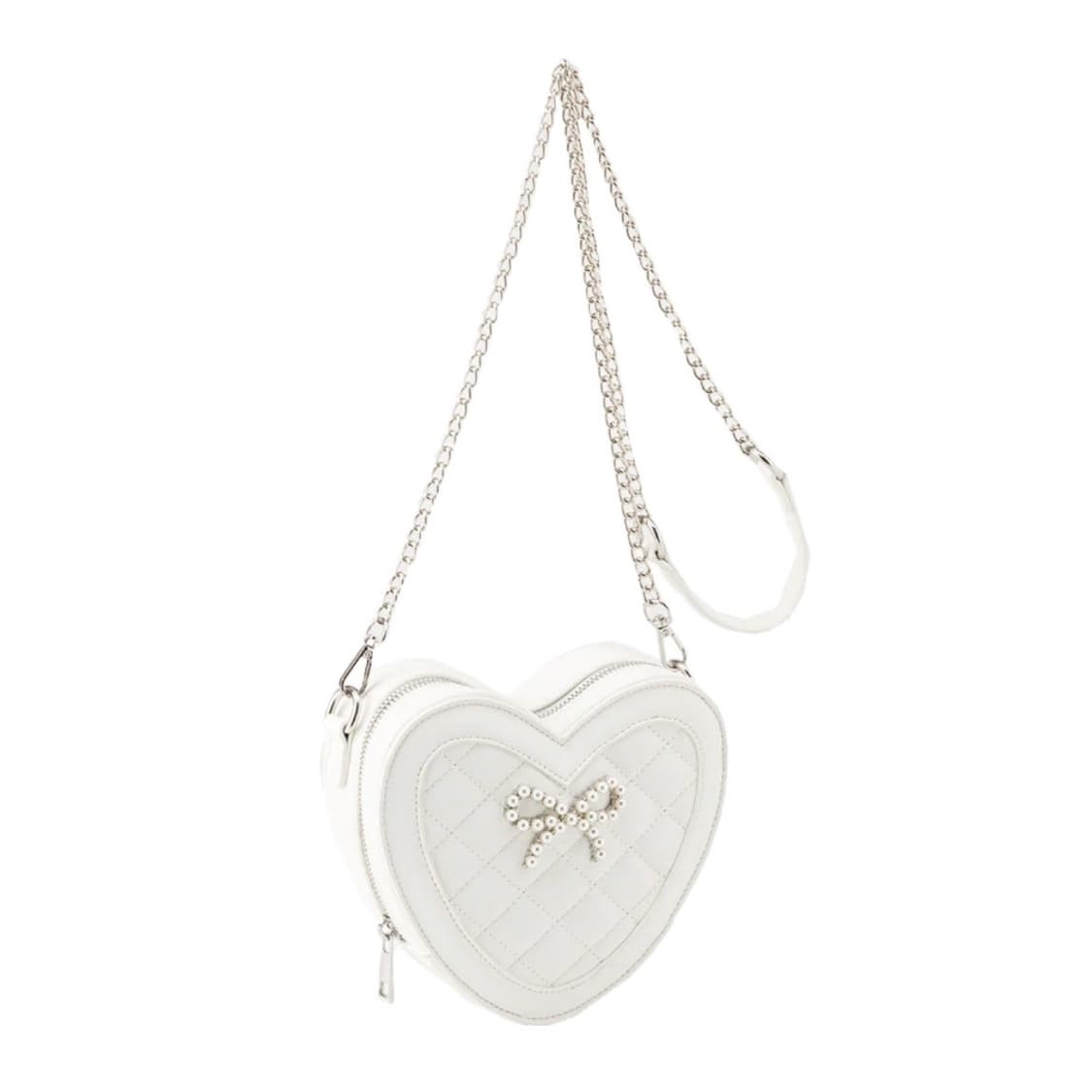 디어마이러브 일브 하트 리본 체인 크로스백 화이트 리즈리사 상품이미지1