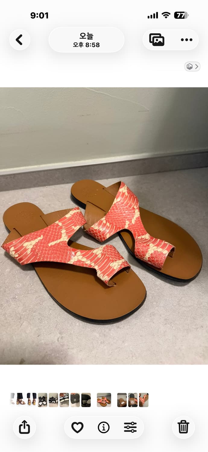 ATP Atelier 뱀피 샌들 39사이즈 상품이미지2