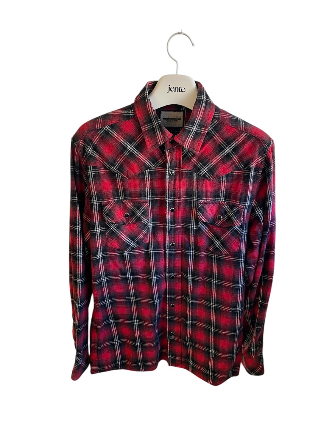 빈티지 레드 플란넬 셔츠 상품이미지1