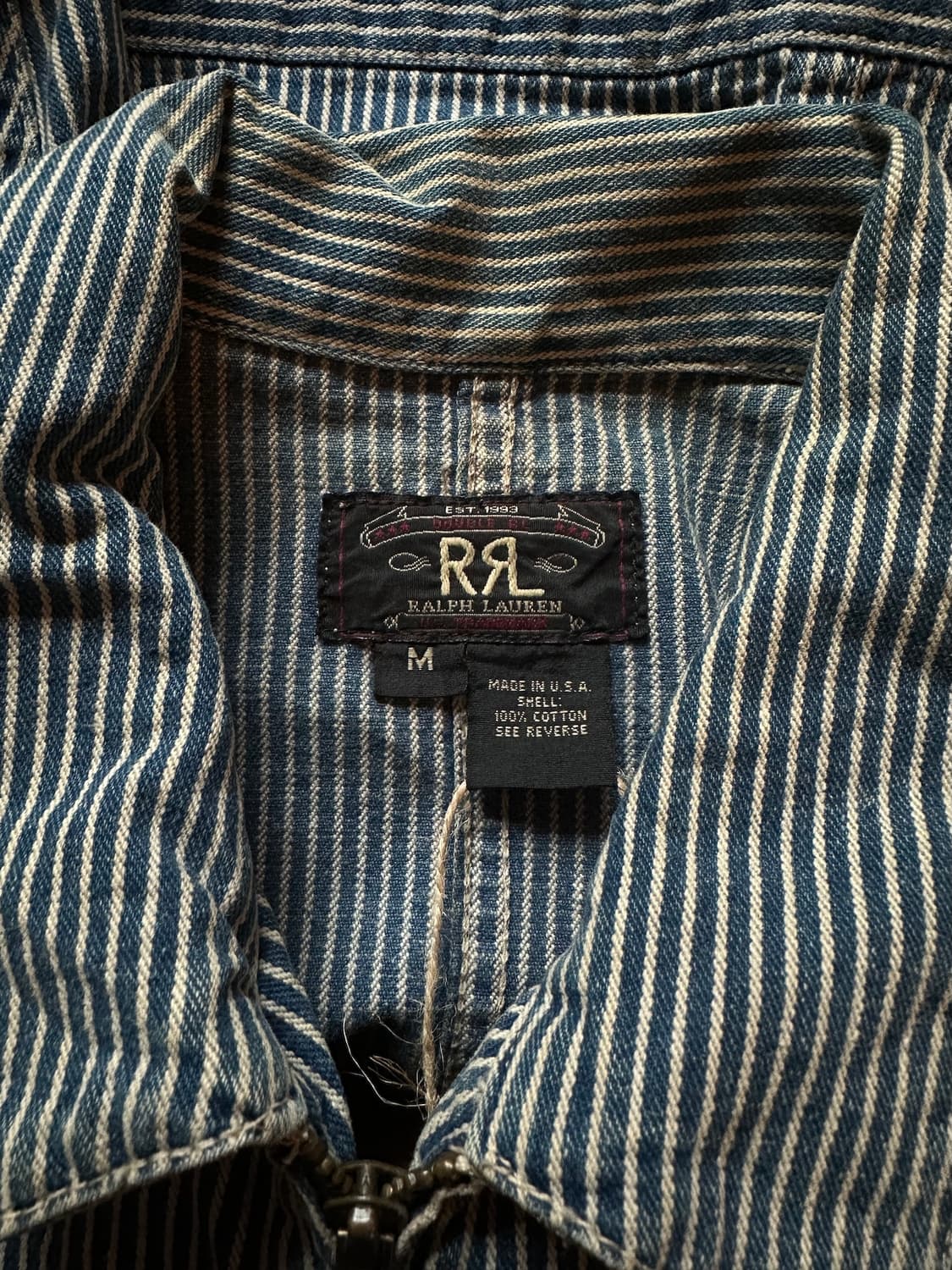 90s USA RRL 빈티지 더블알엘 히코리 워크 자켓 상품이미지8