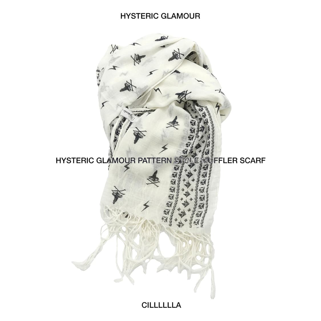 HYSTERIC GLAMOUR 히스테릭글래머 패턴 스톨 머플러 스카프 상품이미지1