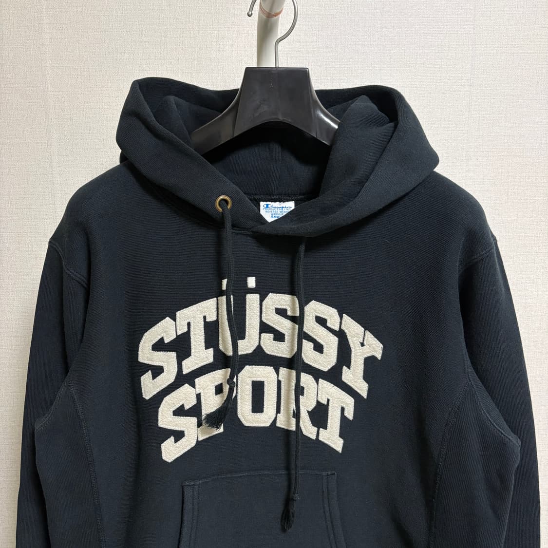 챔피온 X 스투시 리버스위브 후드티 / 블랙, S 상품이미지2