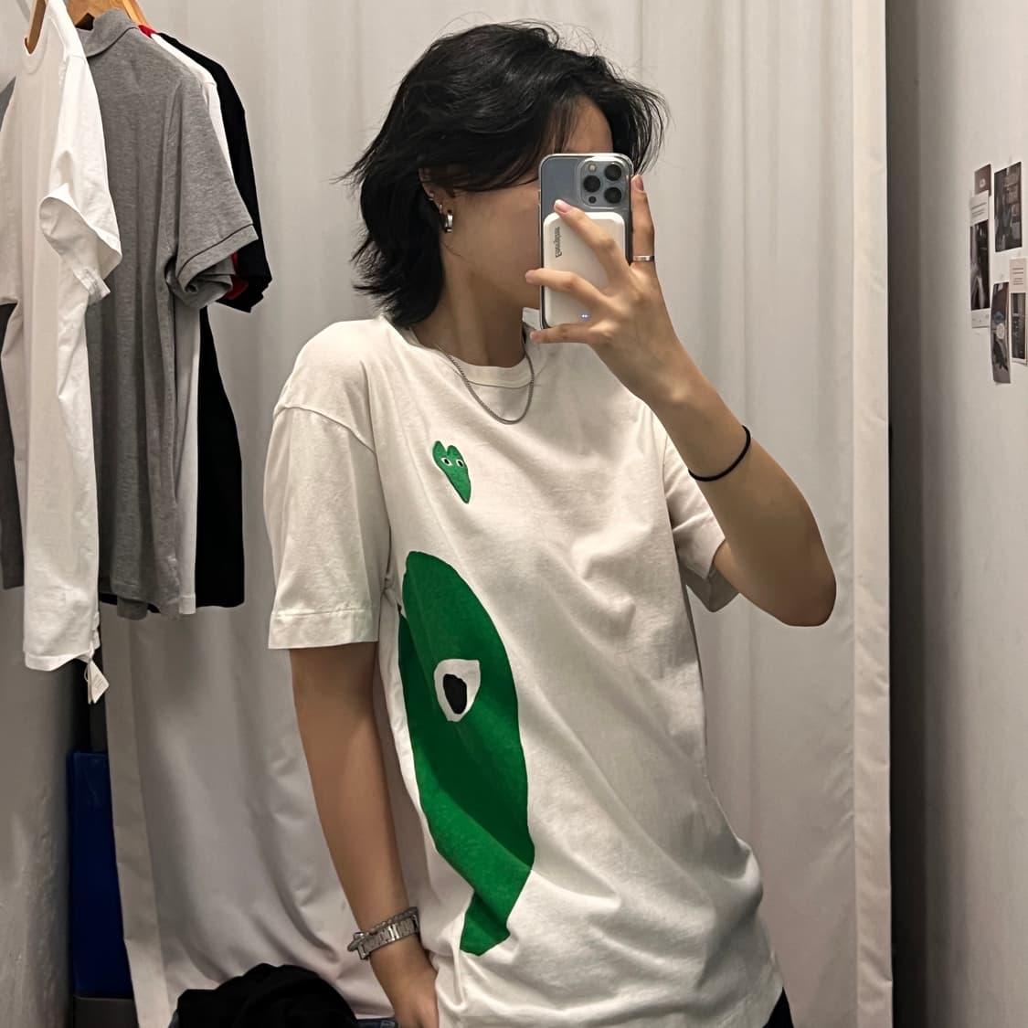 꼼데가르송 플레이 그린 하트 티셔츠 상품이미지1