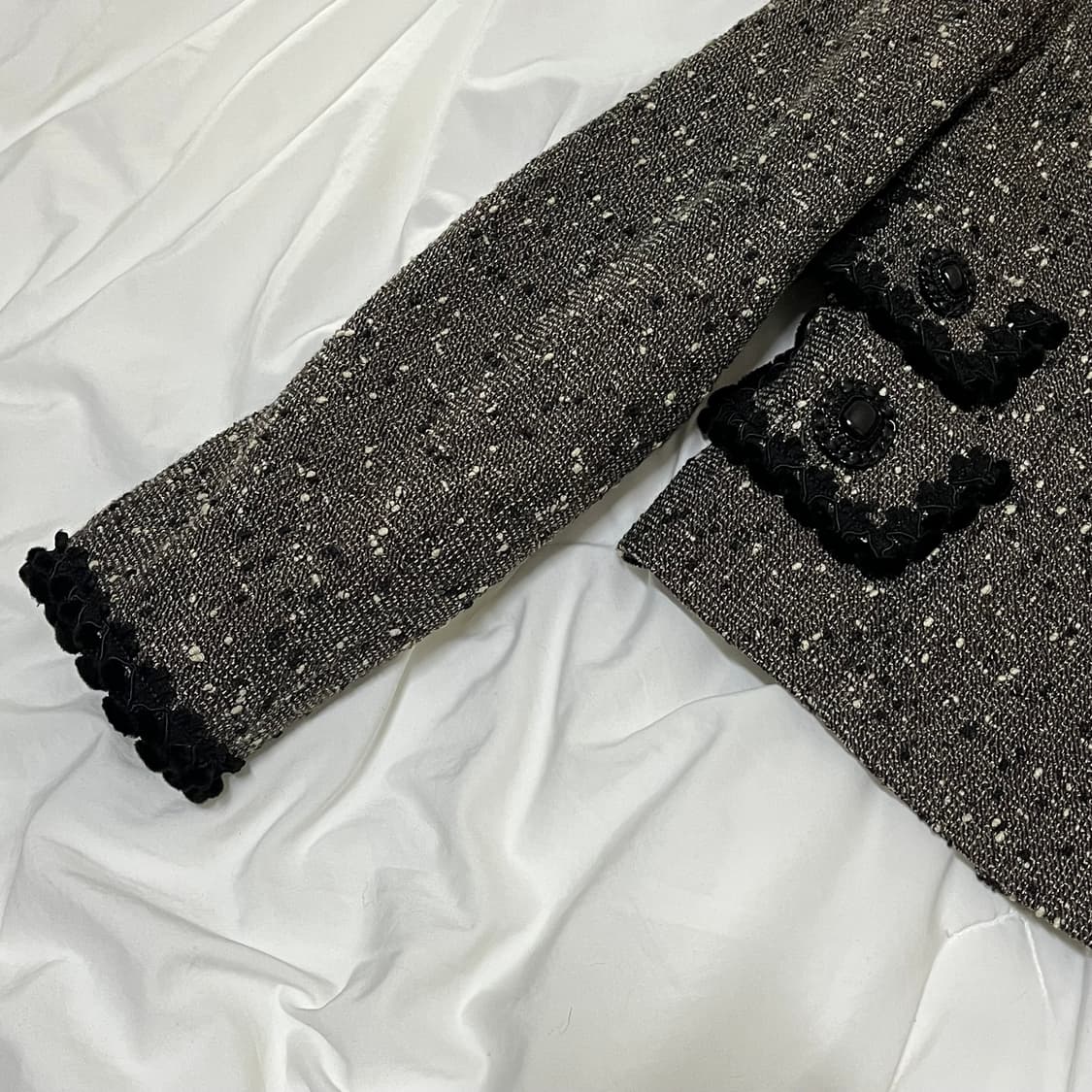 빈티지 ) 쿠키앤크림 트위드자켓 & 베스트  상품이미지2