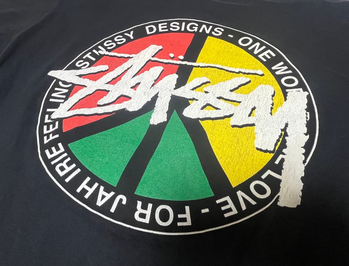 00s 스투시 자메이카 피스 백로고 반팔 티셔츠 올드스쿨 빈티지 상품이미지3